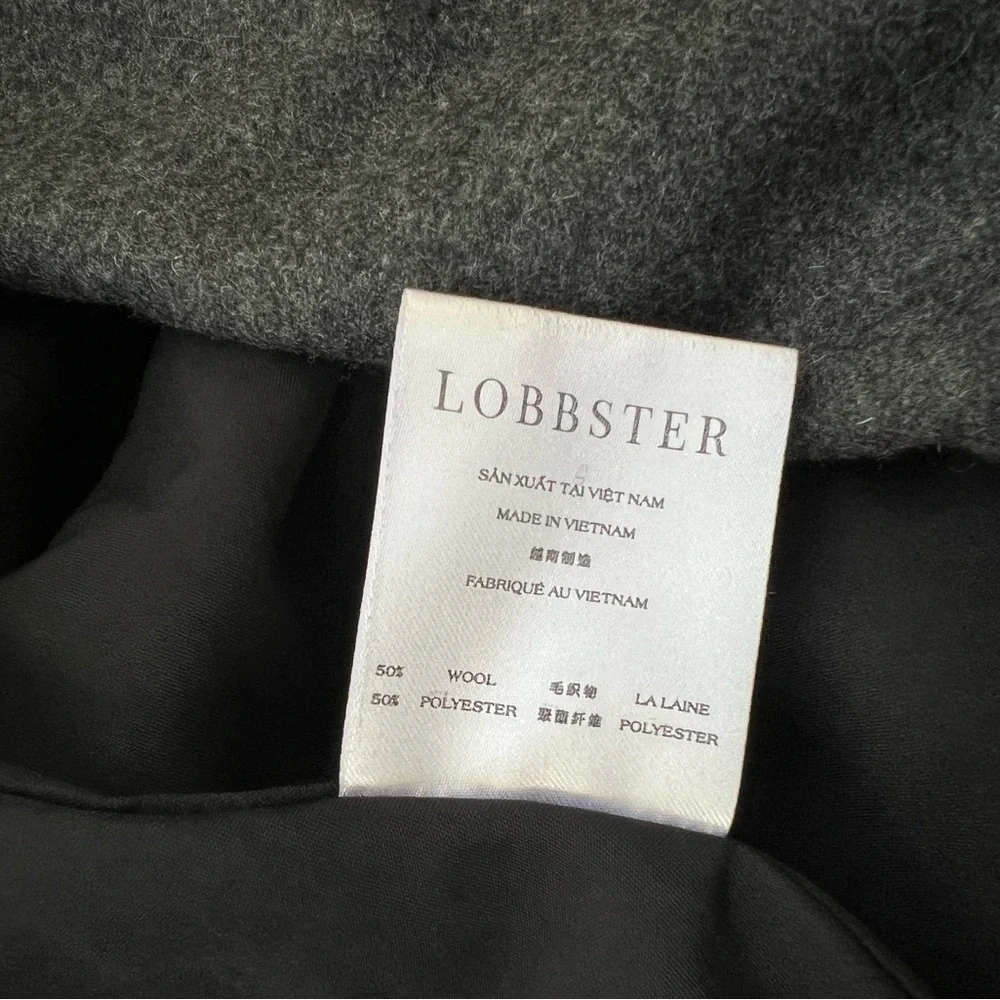 NWT🔖Lobbster Vietnamese Designer Brand Grey Draped Midi Skirt Wool A-line - Picture 5 of 10